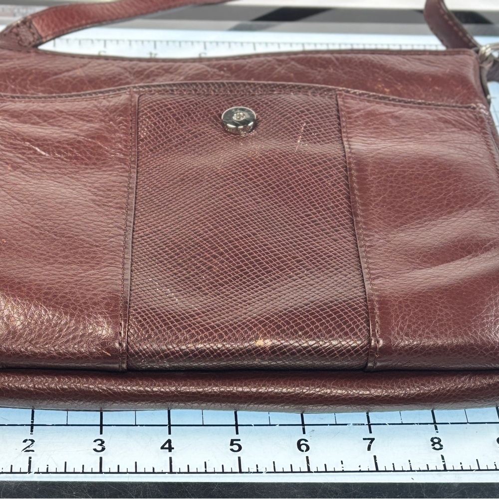 Brighton vintage. Elegant Brown Leather crossbody Bag. Minor wear. - Picture 4 of 13